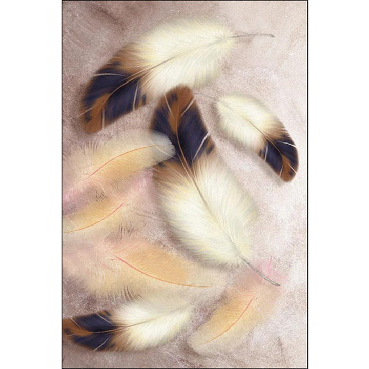 Casual Modern Rug in Pink Animal Feather Pattern Rug Polyester Machine Washable Rug for Home Decor | Bowlift
