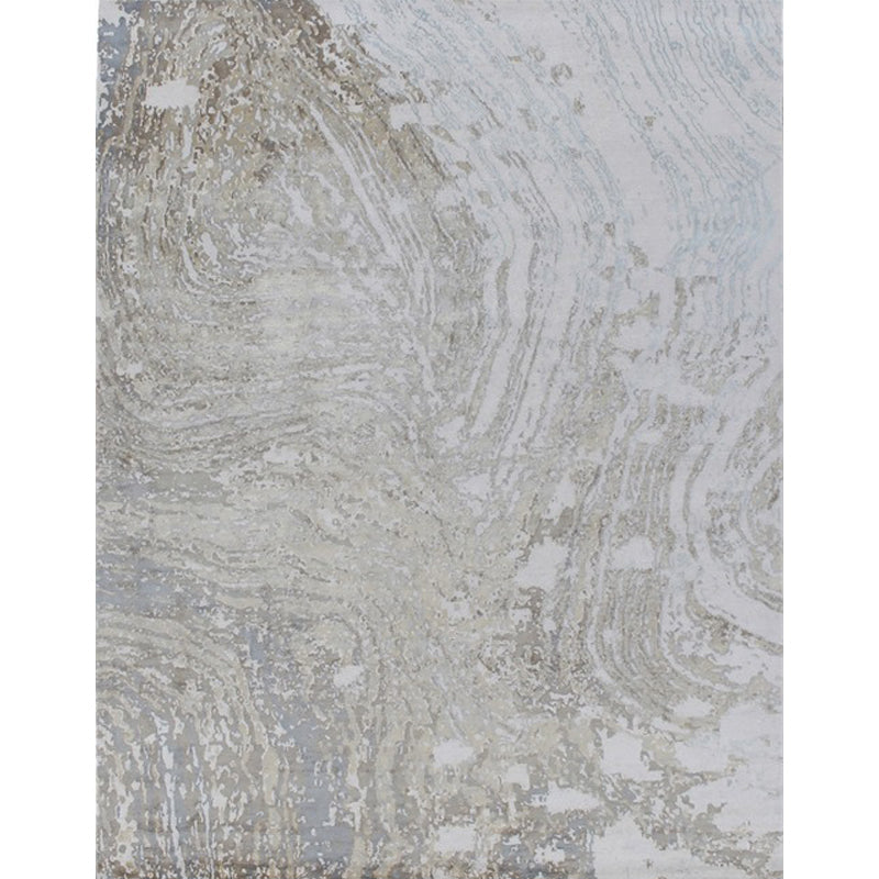 Gray Bedroom Rug Modern Abstract Cement Pattern Area Rug Polyester Washable Stain Resistant Rug | Bowlift
