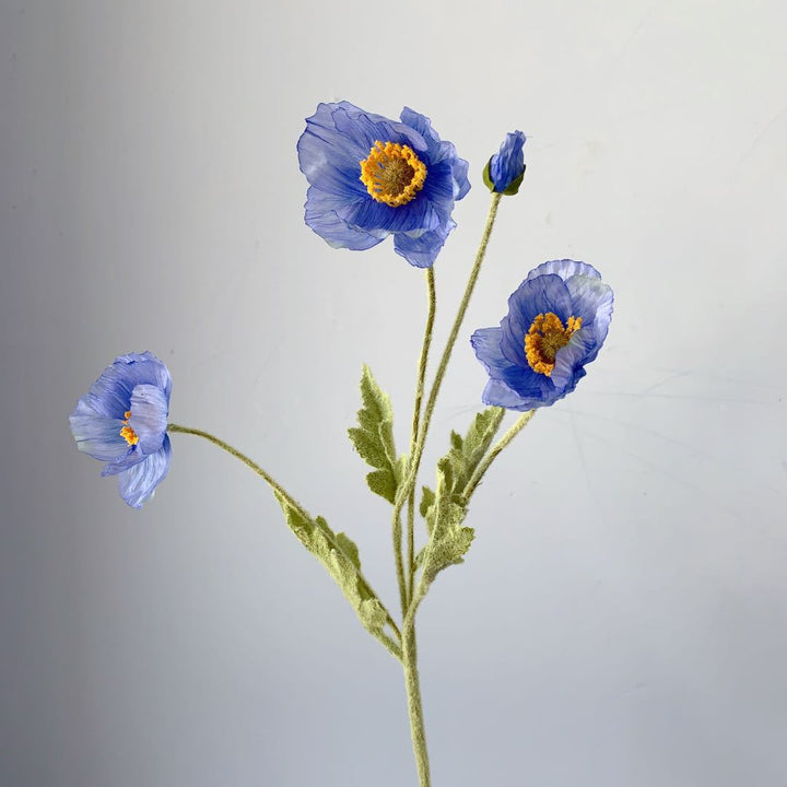 Lifelike Poppy Flower Stem