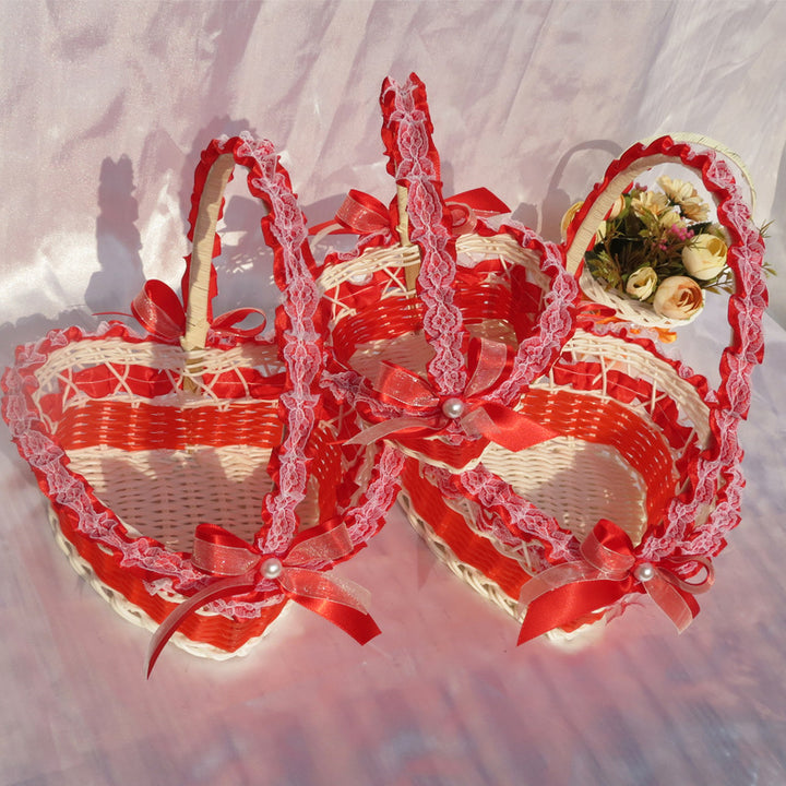 Heart-Shaped Decorative Basket Bowlift