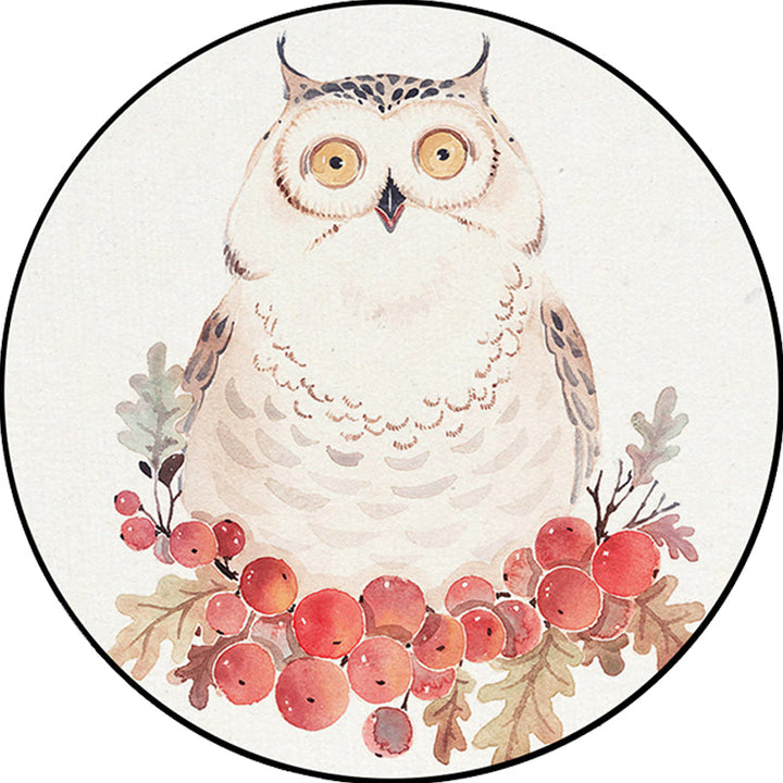 BowLift | Cute Kids Rug in White Animal Owl Rabbit Sloth Pattern Rug Polyester Non-Slip Washable Rug for the Children's Room