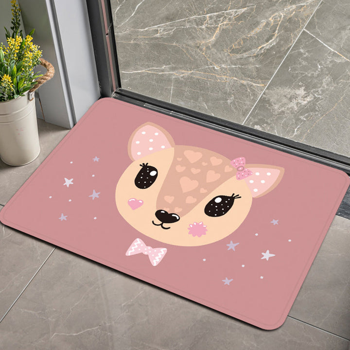 BowLift | Stylish Children's Rug in Pink and Purple Animal Swan Dog Bear Pattern Rug Polyester Pet-Friendly Carpet for Children's Room