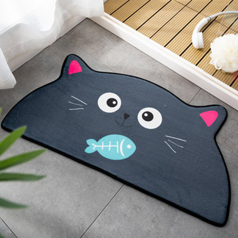 BowLift | Irregular Children's Room Carpet Orange and Green Animal Frog Cat Bear Pattern Area Rug Polyester Pet Friendly Carpet