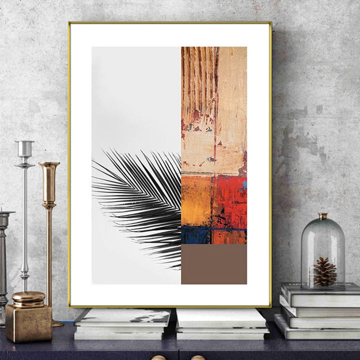 BowLift | Multicolored abstract canvas print tropical textured wall art for home
