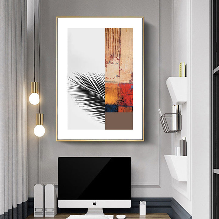 BowLift | Multicolored abstract canvas print tropical textured wall art for home