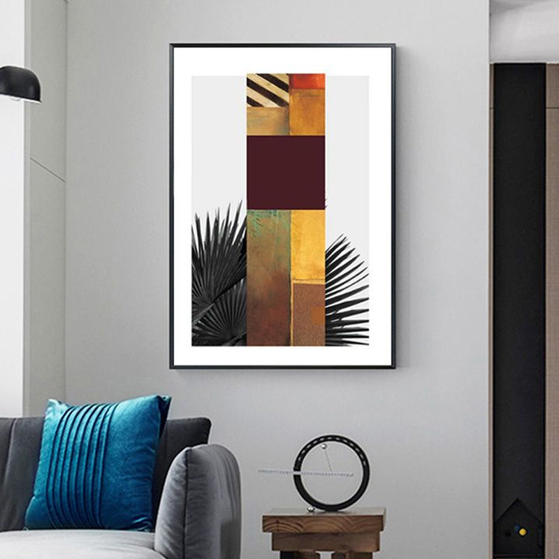 BowLift | Multicolored abstract canvas print tropical textured wall art for home