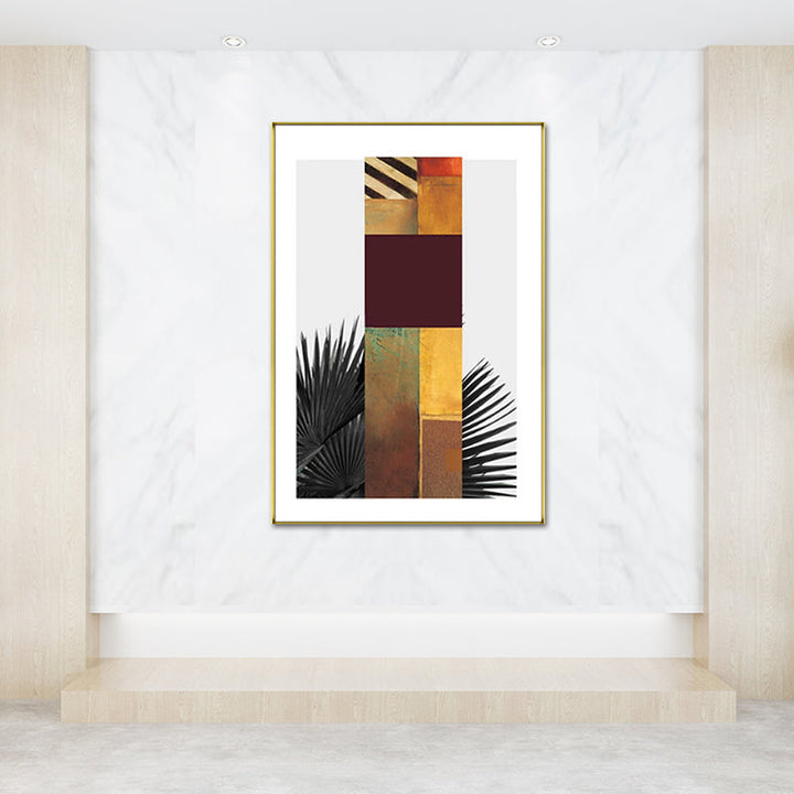 BowLift | Multicolored abstract canvas print tropical textured wall art for home