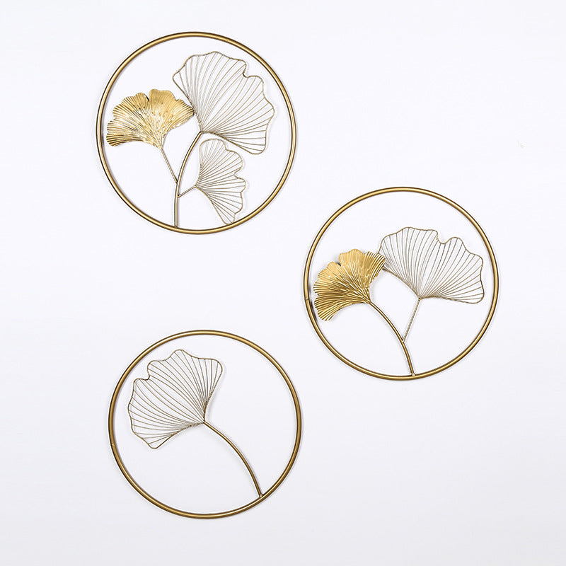 Decorative Metal Ginkgo Leaf Wall Art Bowlift