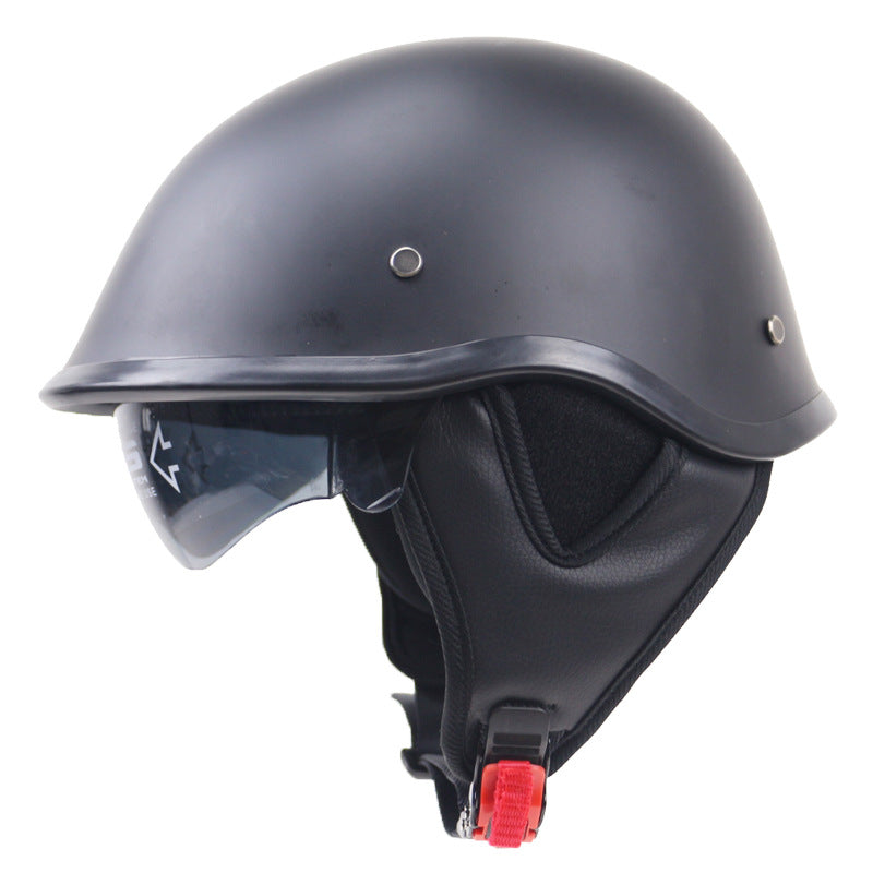 Classic Half-Shell Motorcycle Helmet with Visor Bowlift