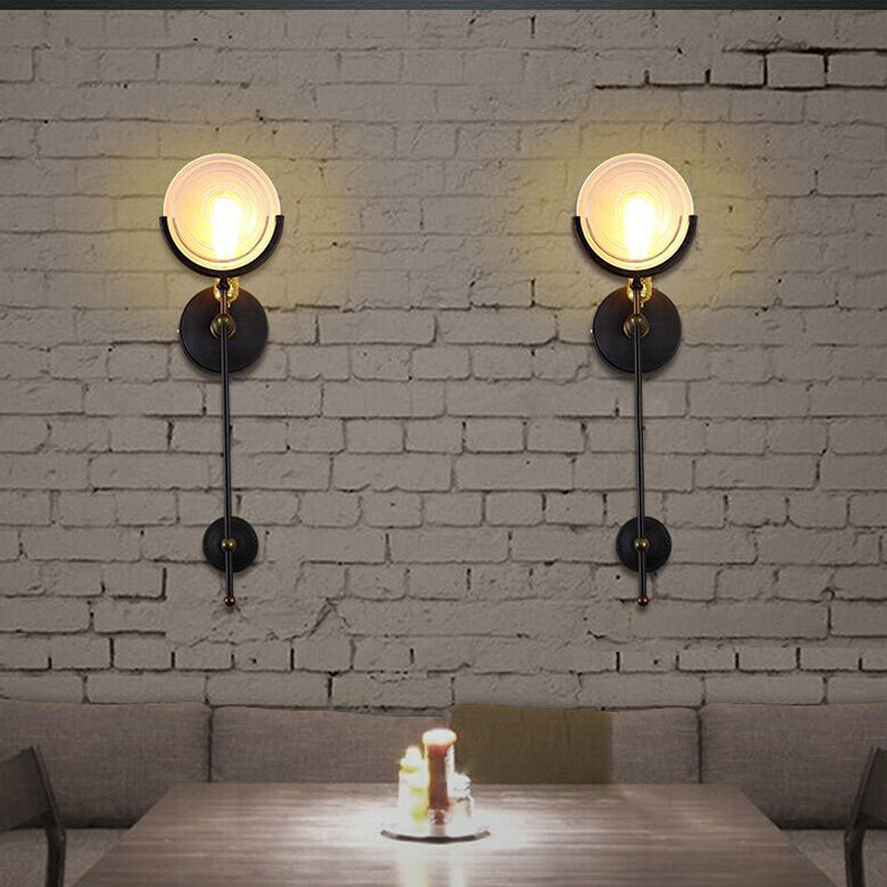 BowLift | 1 Light Wall Mounted Light with Clear Glass Plate Postmodern Wall Lighting for the Kitchen