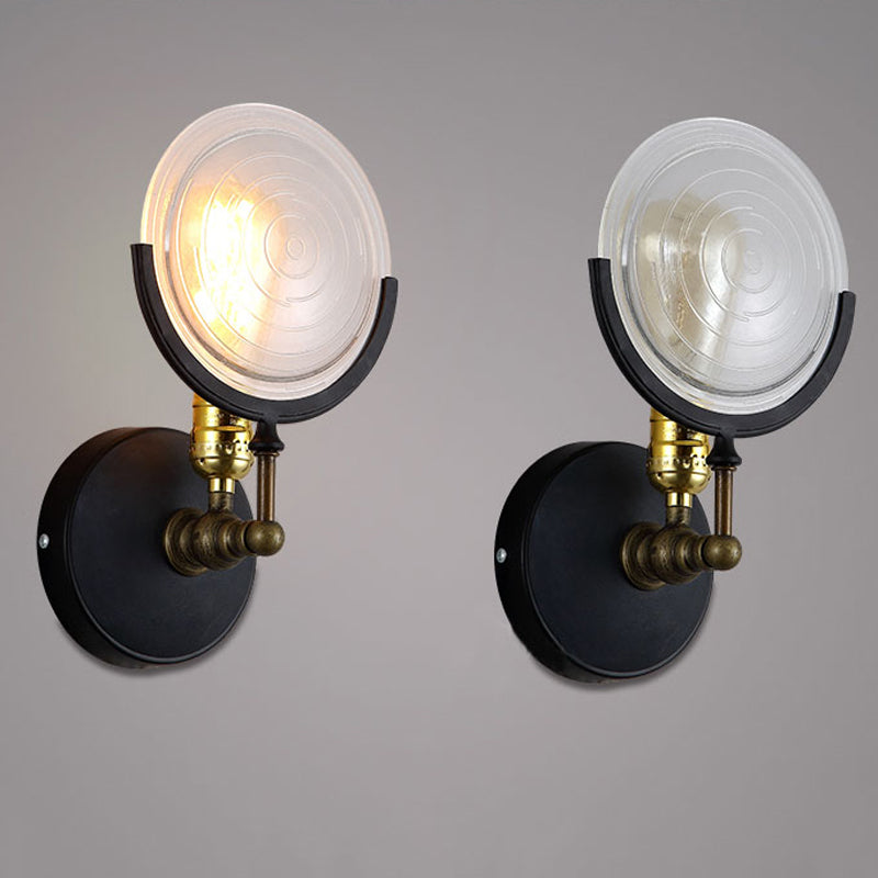 BowLift | 1 Light Wall Mounted Light with Clear Glass Plate Postmodern Wall Lighting for the Kitchen