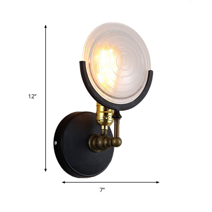 BowLift | 1 Light Wall Mounted Light with Clear Glass Plate Postmodern Wall Lighting for the Kitchen