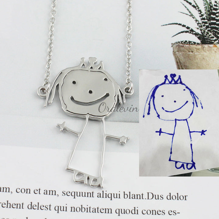 BowLift | Personal children's drawing as a necklace