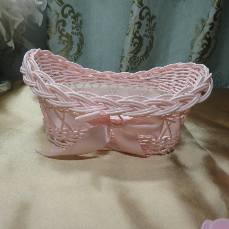 Ladies decorative storage basket with bow accent Bowlift