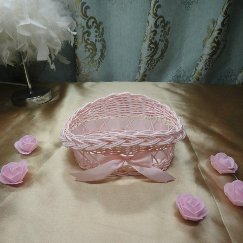 Ladies decorative storage basket with bow accent Bowlift
