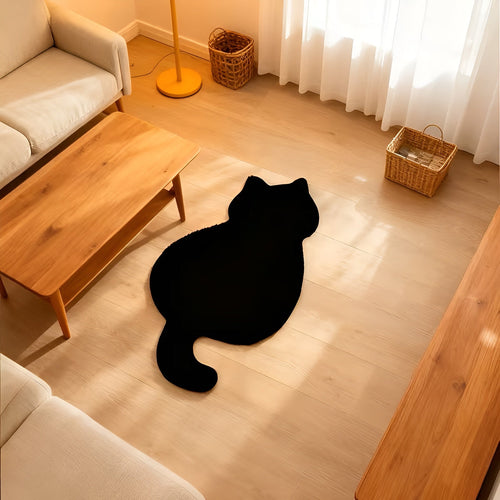 Smaller rug in cat shape – Soft and cozy | Perfect for sofa, shelf or dresser | Bowlift