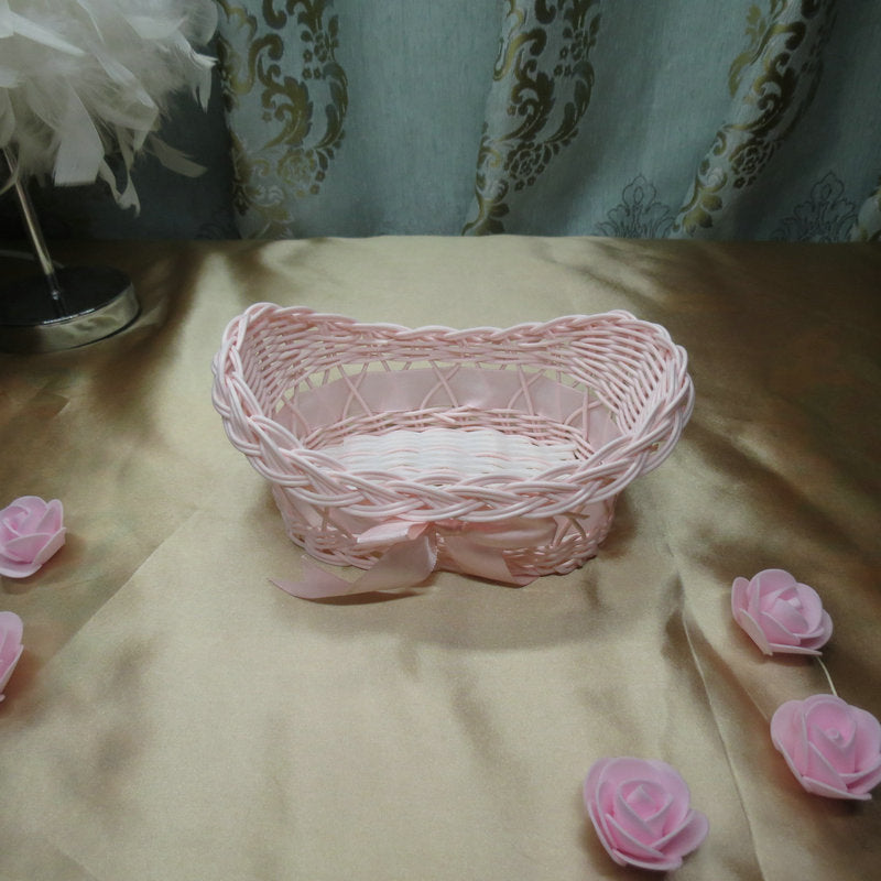 Ladies decorative storage basket with bow accent Bowlift