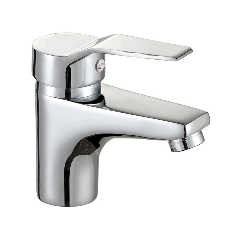 Single-Handle Deck-Mount Basin Faucet with Ceramic Cartridge Bowlift