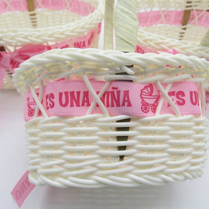 Baby Shower Decorative Woven Basket Bowlift