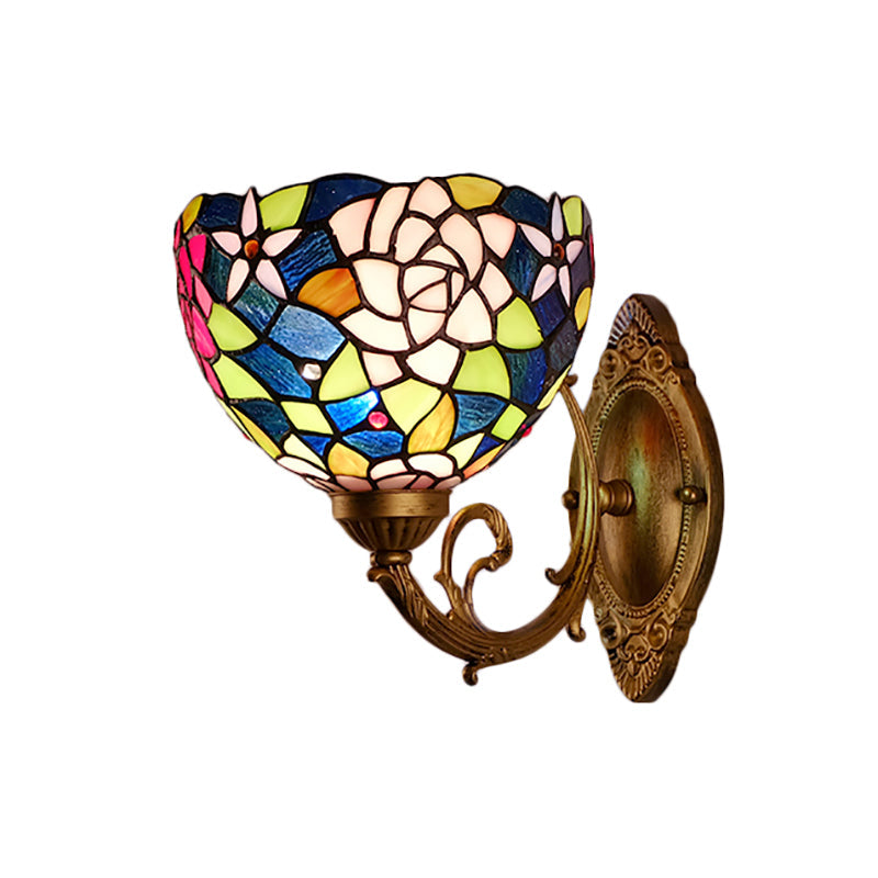 BowLift | Lodge Flower Wand lamp with curved arm 1 light mini wall lighting for living room