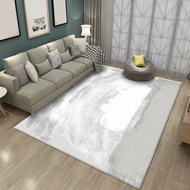 Pink and Green Bedroom Rug Modern Abstract Pattern Area Rug Polyester Stain Resistant Rug | Bowlift