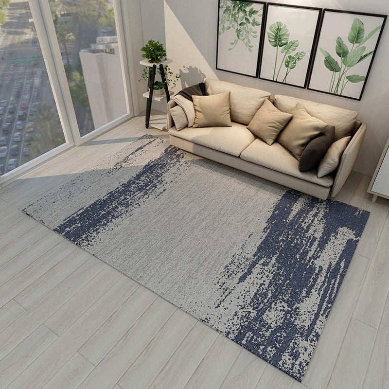 Modern living room rug in pink and white abstract stripe pattern rug polyester stain-resistant rug | Bowlift