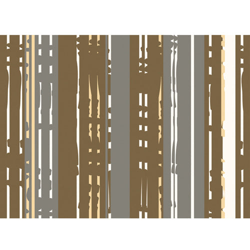 Nordic Modern Rug in Brown with Abstract Stripe Pattern Rug Polyester Pet-Friendly Rug for Home Decor | Bowlift