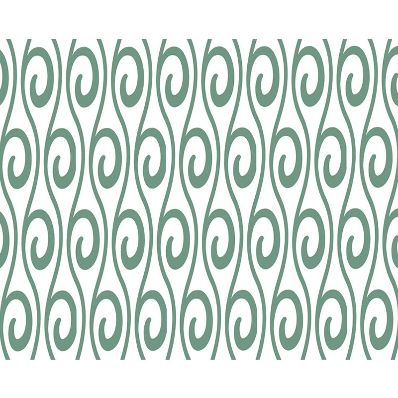 Modern living room rug in white and green with a curved line pattern Rug polyester pet-friendly rug | Bowlift