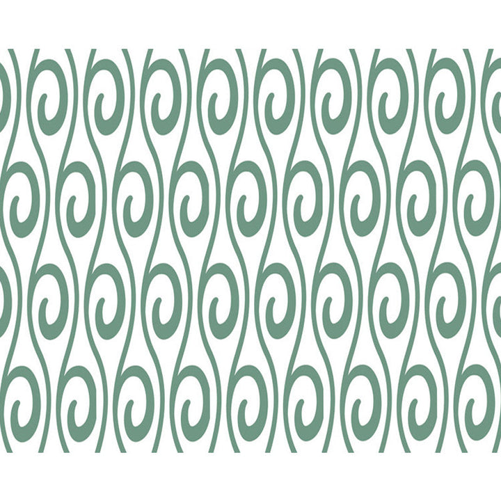 Modern living room rug in white and green with a curved line pattern Rug polyester pet-friendly rug | Bowlift