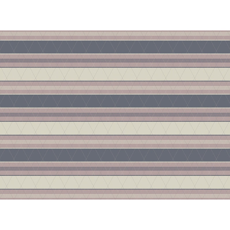 Modern living room rug in brown striped pattern Rug Polyester non-slip backing Rug | Bowlift