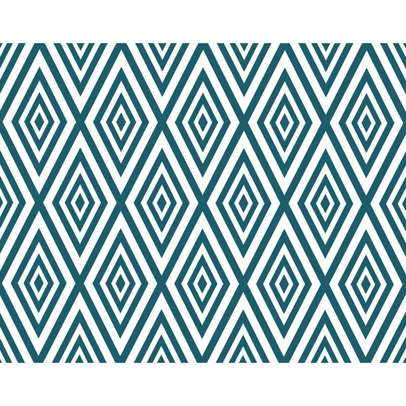Modern living room rug in green check pattern with diamond print rug Polyester anti-slip backing rug for the living area | Bowlift