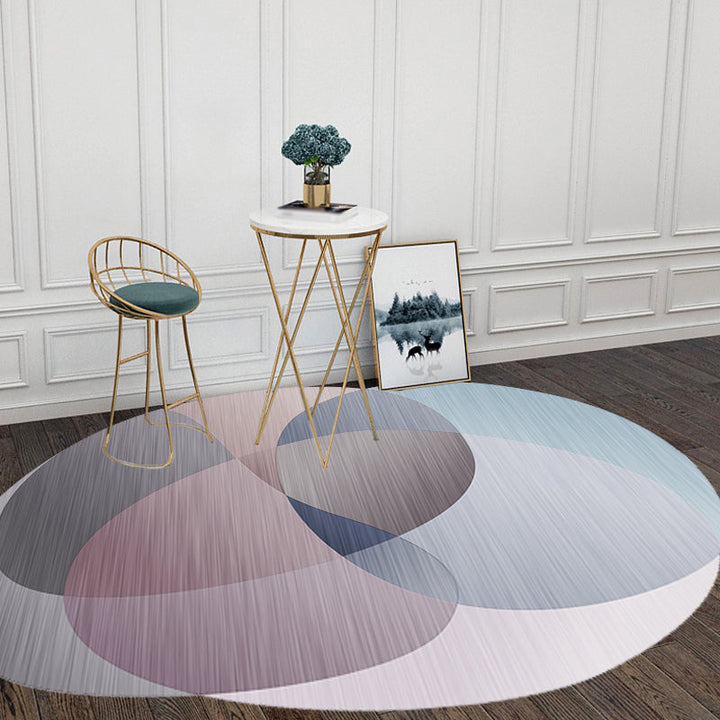 BowLift | Gray Irregular Bedroom Carpet Novelty Color Block Pattern Rug Polyester Stain Resistant Carpet