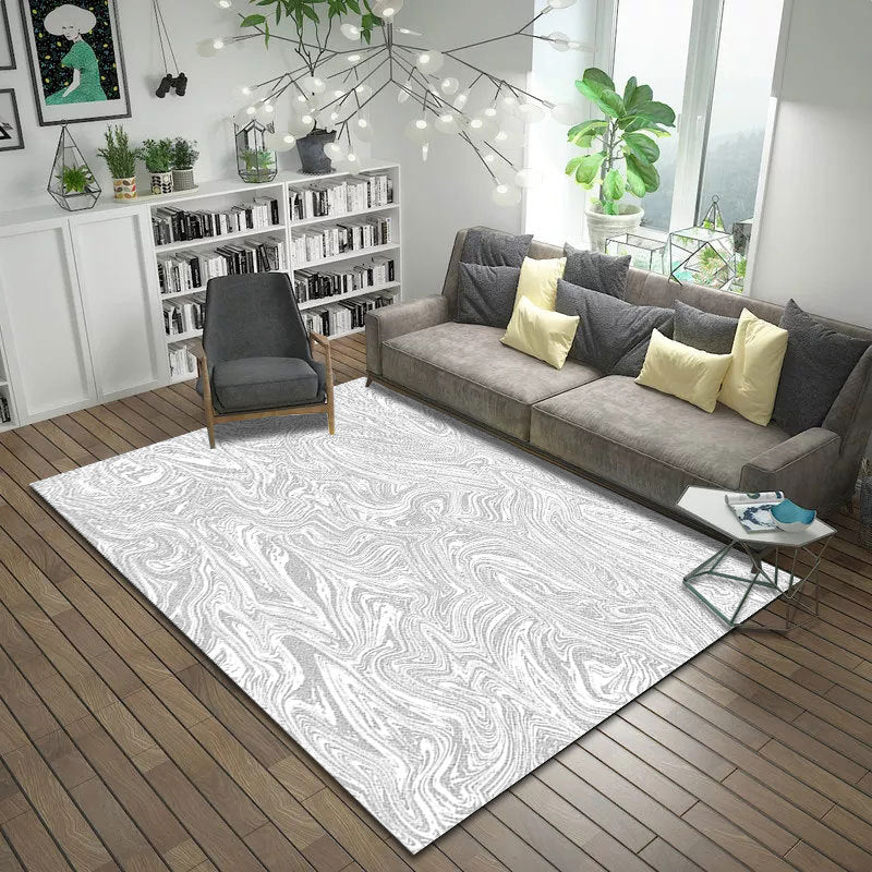 Modern living room rug in pink and brown Abstract twisted line pattern rug Polyester non-slip backing rug | Bowlift