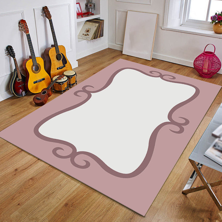 BowLift | Blue and Black Children's Carpet Fairy Tale Whale Ocean Pencil Pattern Carpet Polyester Washable Carpet