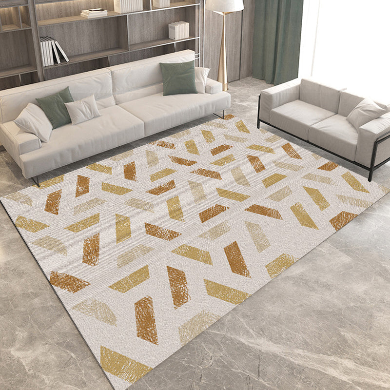 Modern Living Room Rug Multicolored Geometric Print Rug Polyester Non-Slip Underlay Area Rug | Bowlift
