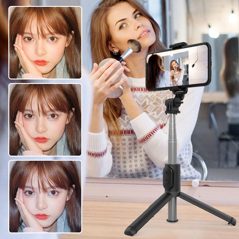 BowLift | Bluetooth Selfie Stick Tripod with Telephone Stand and Beauty Fill-in Lighting