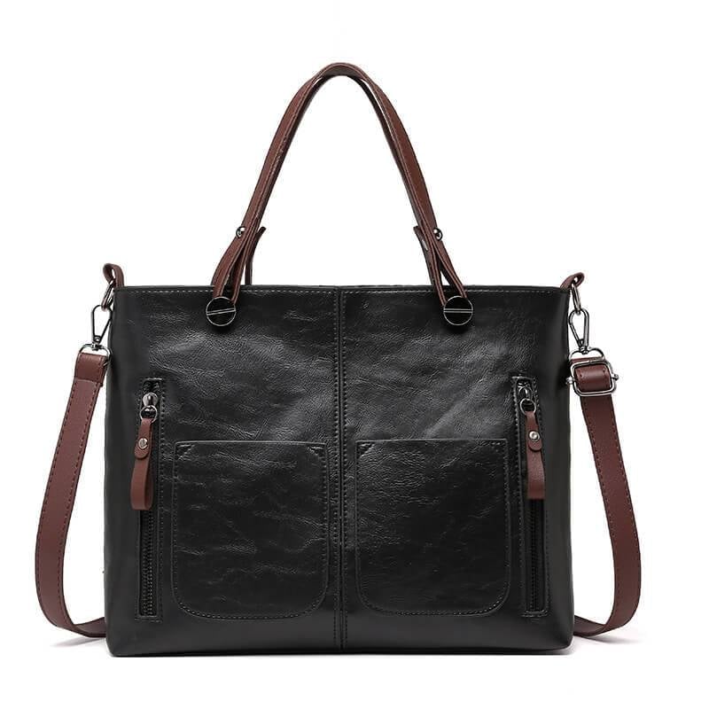 BowLift | Vintage Leather Autumn Shoulder Bag for Women – Stylish PU Crossbody Tote