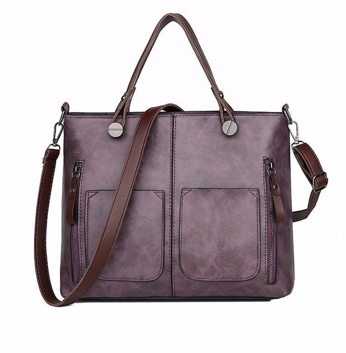 BowLift | Vintage Leather Autumn Shoulder Bag for Women – Stylish PU Crossbody Tote