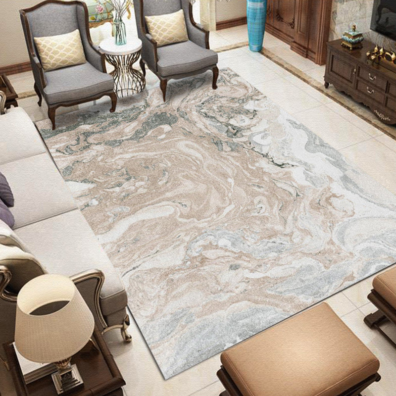 Pink and Gray Bedroom Rug Modern Abstract Galaxy Pattern Rug Polyester Pet-Friendly Rug | Bowlift