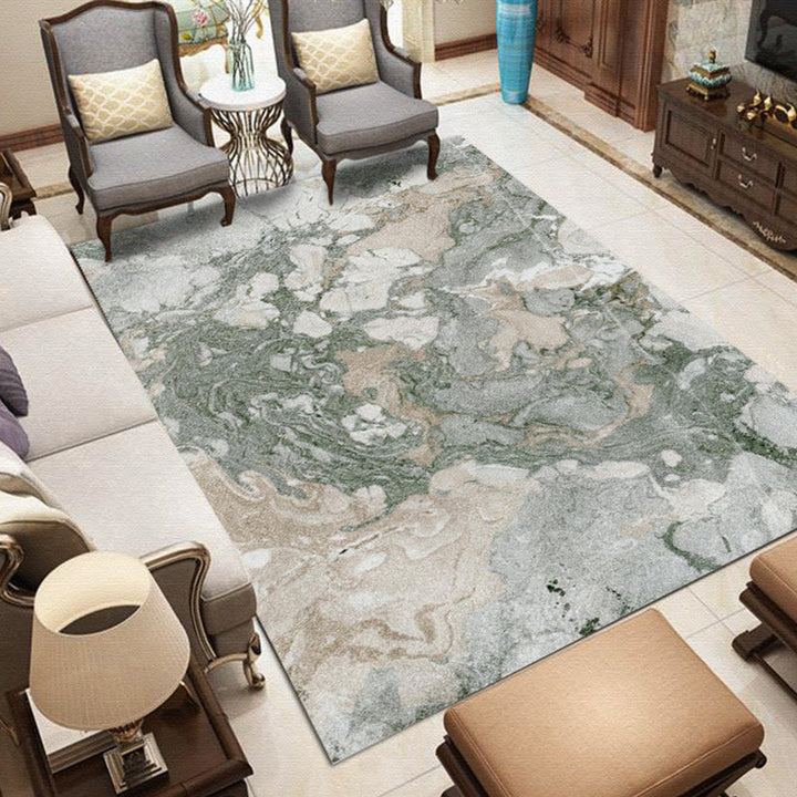 Pink and Gray Bedroom Rug Modern Abstract Galaxy Pattern Rug Polyester Pet-Friendly Rug | Bowlift