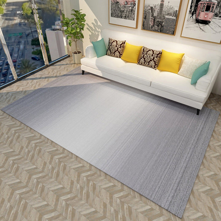Gray and Blue Bedroom Rug Modern Abstract Pattern Rug Polyester Non-Slip Backing Rug | Bowlift