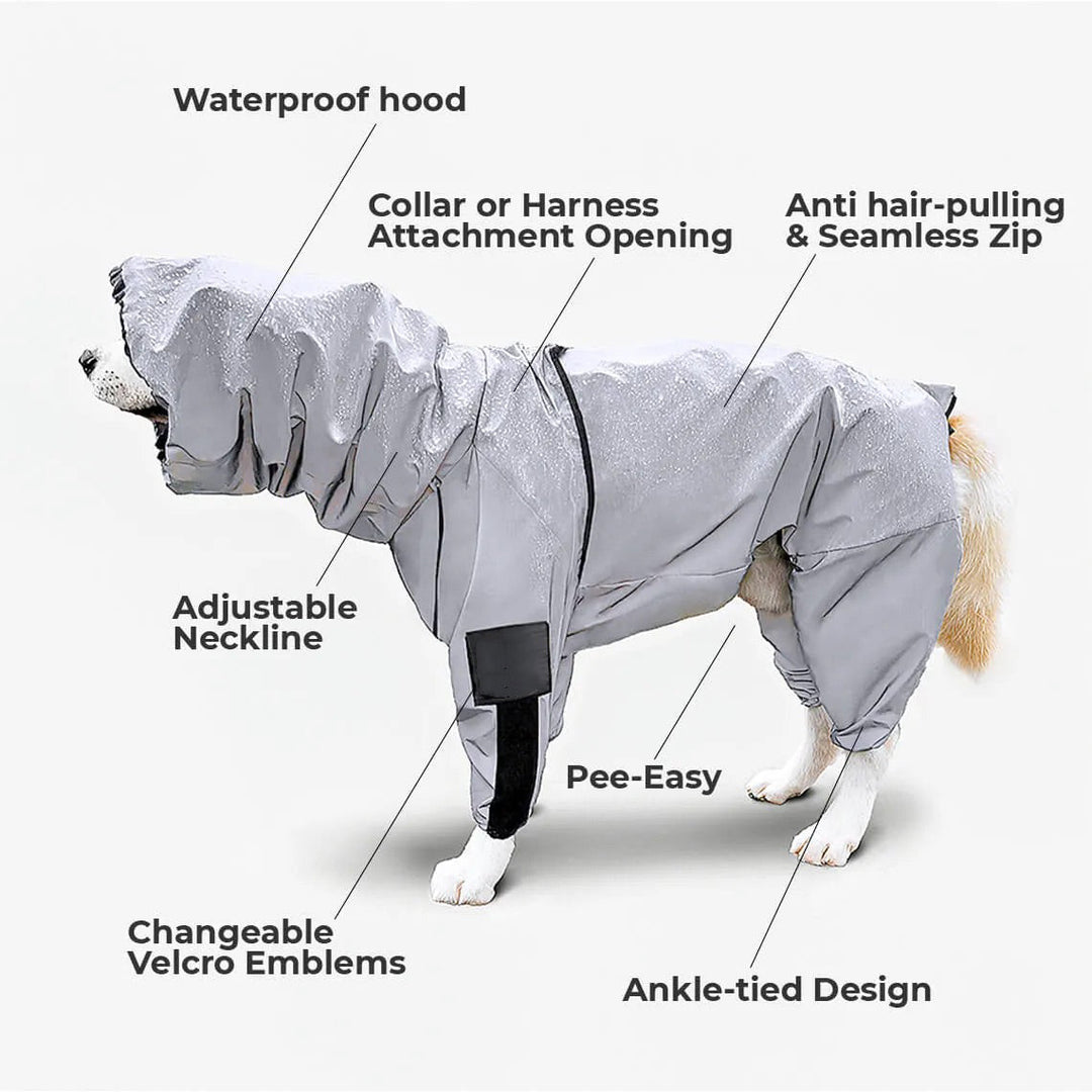 BowLift | Reflective All-weather Waterproof Dog Rain Coat