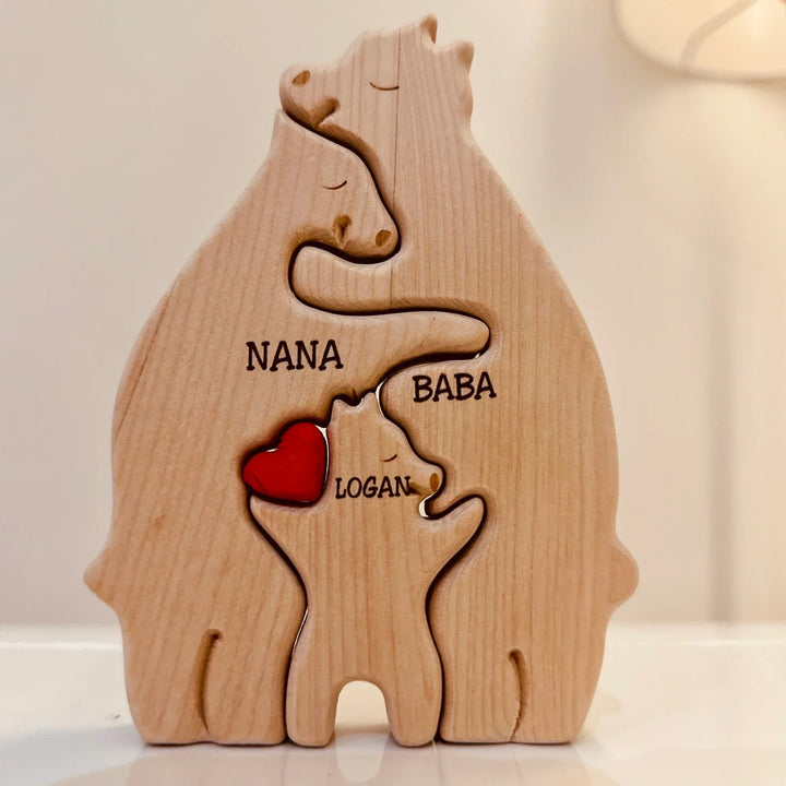 BowLift | CozyBears Wooden Family Puzzle