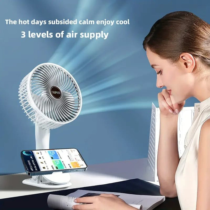 Portable  Rechargeable  Desk Fan | Bowlift