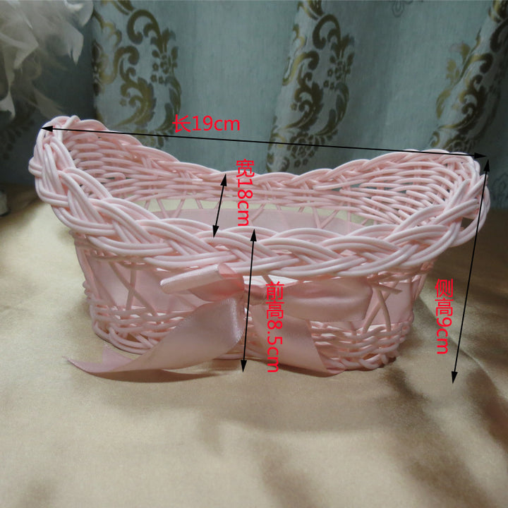 Ladies decorative storage basket with bow accent Bowlift