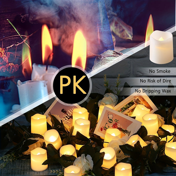 MagicGlow - Safe LED Tea Lights Set of 24 Bowlift