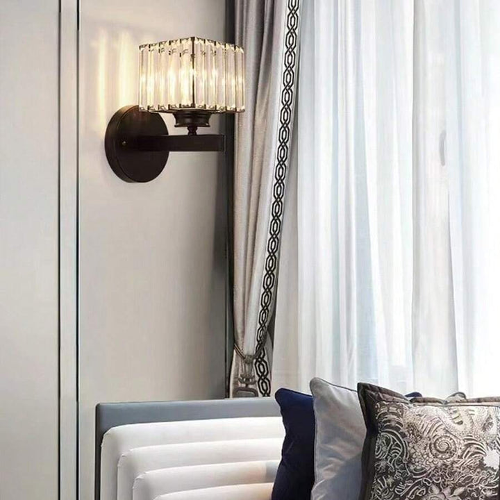 BowLift | Crystal Glass Wall Light With Modern Arm Design