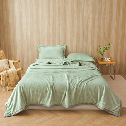 Fluffy coral fleece blanket for sofa and bed