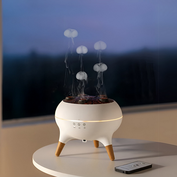 BowLift | Jellyfish Mist Diffuser — Aromatherapy with colored light effects (European plug type)