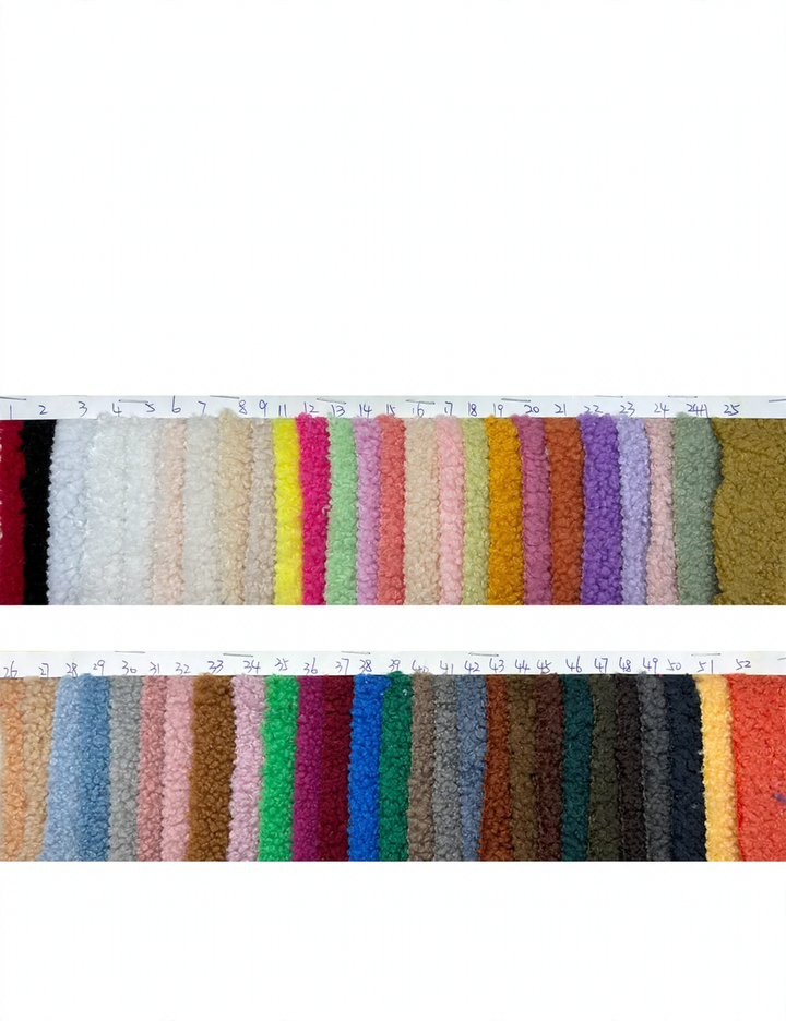 Teddy fabric in various thicknesses
